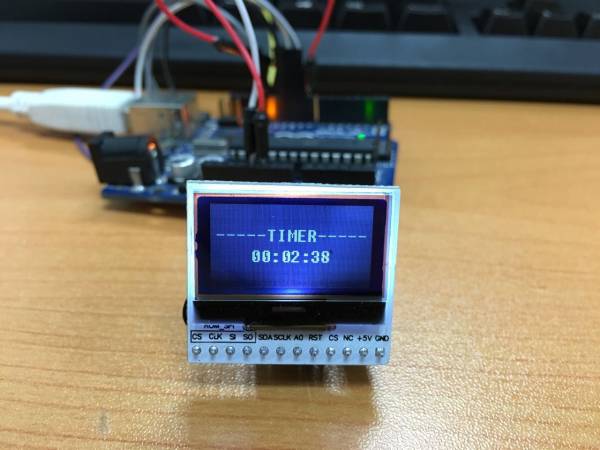 使用Mini LCD 12864实现的一个数字定时器